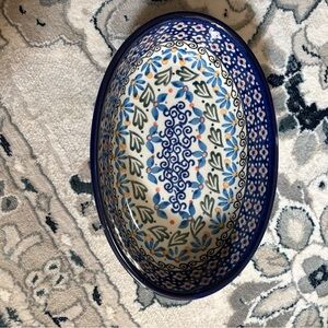 Polish Pottery Oval Serving Dish